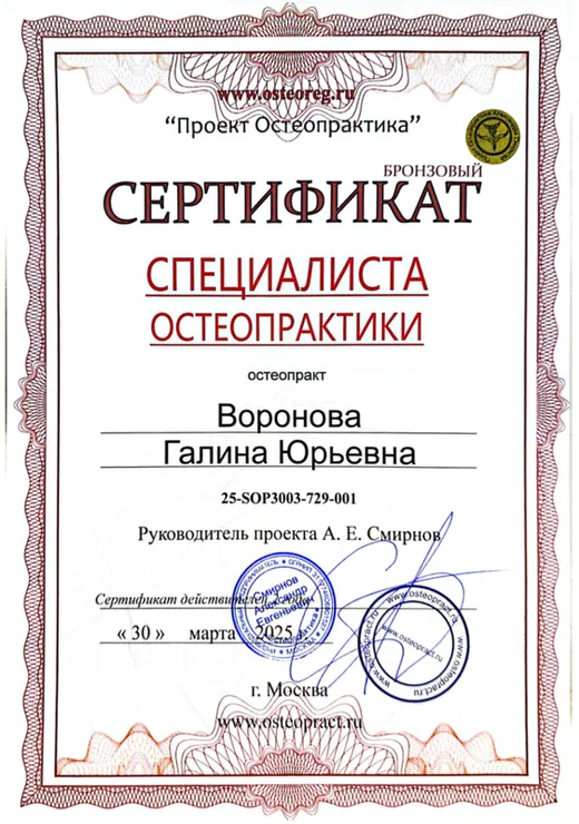 Сертификат 22